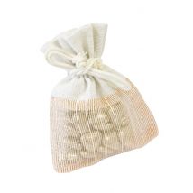 4 Sachets en toile et tissu rose gold 8 x 10 cm - Couleur Rose