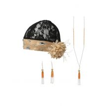 Kit accessoires charleston pour Femme - Couleur Noir
