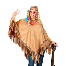Poncho luxe indien pour Adulte - Couleur Marron