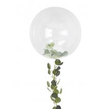 Ballon bulle transparent avec guirlande de feuilles 90 cm - Couleur Vert