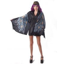 Déguisement Ailes d'ange poncho noir pour Femme - Couleur Noir - Taille Taille Unique (40)