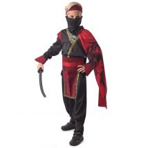 Déguisement ninja dragon rouge pour Garçon - Couleur Rouge - Taille L 10-12 ans (130-140 cm)