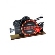 Centre de table en bois Hollywood 20 x 13 cm - Couleur Rouge