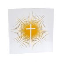 Livre d'or cérémonie dorée 24 x 24 cm - Couleur Blanc