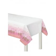 Nappe en plastique Oh Baby rose et or 137 x 259 cm - Couleur Rose