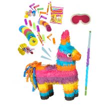 Kit piñata maxi Âne multicolore - Couleur Multicolore