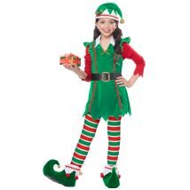 Déguisement elfe de Noël pour Fille - Couleur Vert - Taille L 10 - 12 ans (148 cm)