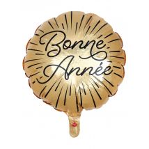 Ballon en aluminium Bonne Année étincelant 45 cm - Couleur Or