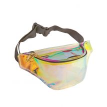 Sac banane holographique années 80 pour Adulte - Couleur Transparent