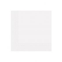 20 Serviettes en papier home compostable blanches 33 x 33 cm - Couleur Blanc