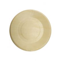 4 Petites assiettes en bois 19 cm - Couleur Bois