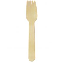 8 Fourchettes en bois 16 cm - Couleur Bois