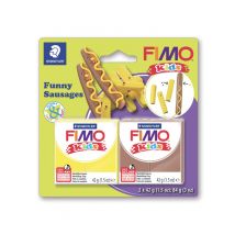Kit pâte FIMO Saucisses frites - Couleur Marron