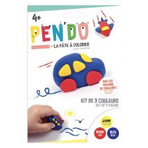 Boîte PEN'DO Véhicules jaune rouge bleu - Couleur Multicolore