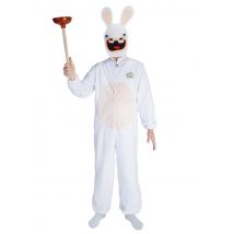 Déguisement avec masque Lapins Cretins pour Adulte - Couleur Blanc - Taille S / M