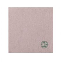 100 Serviettes à cocktail en ouate recyclée 20 x 20 cm - Couleur Gris