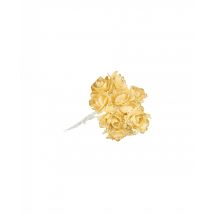 12 Fleurs en papier pailleté or 9 cm - Couleur Or