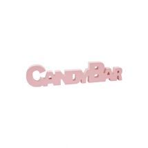 Déco de table en bois Candy Bar rose 27 cm - Couleur Rose