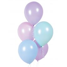10 Ballons en latex pastel assortis 28 cm - Couleur Multicolore