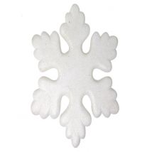 Suspension flocon de neige pailleté 38 cm - Couleur Blanc