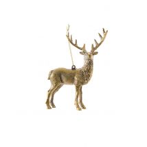 Suspension pour sapin cerf or 14 cm - Couleur Or