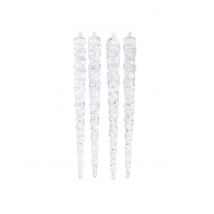4 Suspensions stalactites phosphorescentes 15 cm - Couleur Transparent