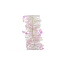 Guirlande pour sapin iridescente avec étoiles 270 cm - Couleur Rose