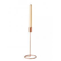 Bougeoir design sur pied métal rose gold 23 cm - Couleur Rose