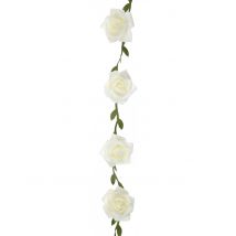 Guirlande de roses blanches 120 cm - Couleur Blanc