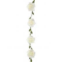 Guirlande de roses blanches 120 cm - Couleur Blanc