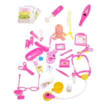 Kit d'accessoires de docteur rose 39 pièces - Couleur Rose