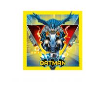 20 Serviettes en papier Batman jaunes 33 x 33 cm - Couleur Noir