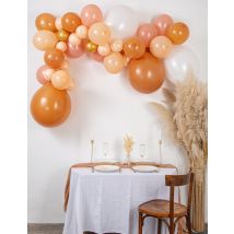 Kit arche de 46 ballons boho - Couleur Orange