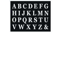 48 Lettres adhésives blanches 13,5 cm - Couleur Blanc