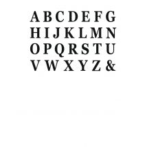 48 Lettres adhésives noires 13,5 cm - Couleur Noir