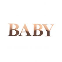 Stickers BABY lettres rose gold 15 cm - Couleur Rose