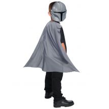 Kit cape et masque The Mandalorian pour Enfant - Couleur Gris