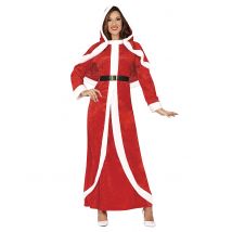Déguisement mère Noël robe longue pour Femme - Couleur Rouge - Taille M (38-40)