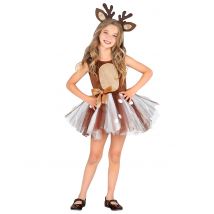 Déguisement petit renne tutu pour Fille - Couleur Marron - Taille 8-10 ans (140 cm)