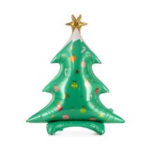 Ballon géant en aluminium sapin de noël 78 x 94 cm - Couleur Vert
