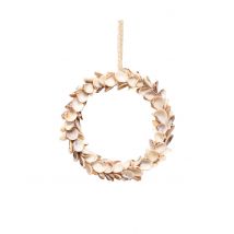 Suspension couronne de coquillages blancs 12 cm - Couleur Blanc