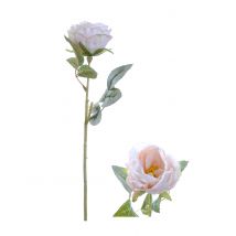 Rose artificielle rose pastel sur tige 42 cm - Couleur Rose