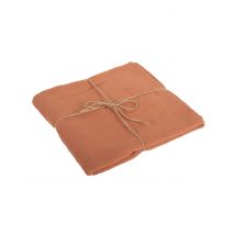 Nappe gaze de coton terracotta 130 x 240 cm - Couleur Bordeaux