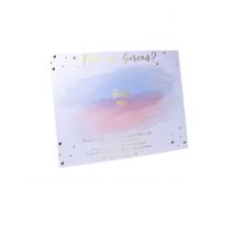 Panneau jeu pour Fille ou pour Garçon avec stickers rose et bleu 56 x 43 cm - Couleur Rose
