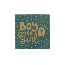 20 Serviettes en papier Boy or Girl 33 x 33 cm - Couleur Vert