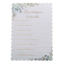 10 Cartes de souhaits Oh baby 12,5 x 17,5 cm - Couleur Blanc