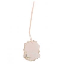8 Etiquettes Boho blush et or 6 cm - Couleur Rose