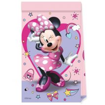 4 Sachets en papier Minnie Junior 22 x 13 cm - Couleur Rose