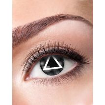 Lentilles de contact sans correction fantaisie gardien de jeu symbole triangle - Couleur Noir