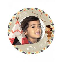 Disque en sucre personnalisable Indien 20 cm
